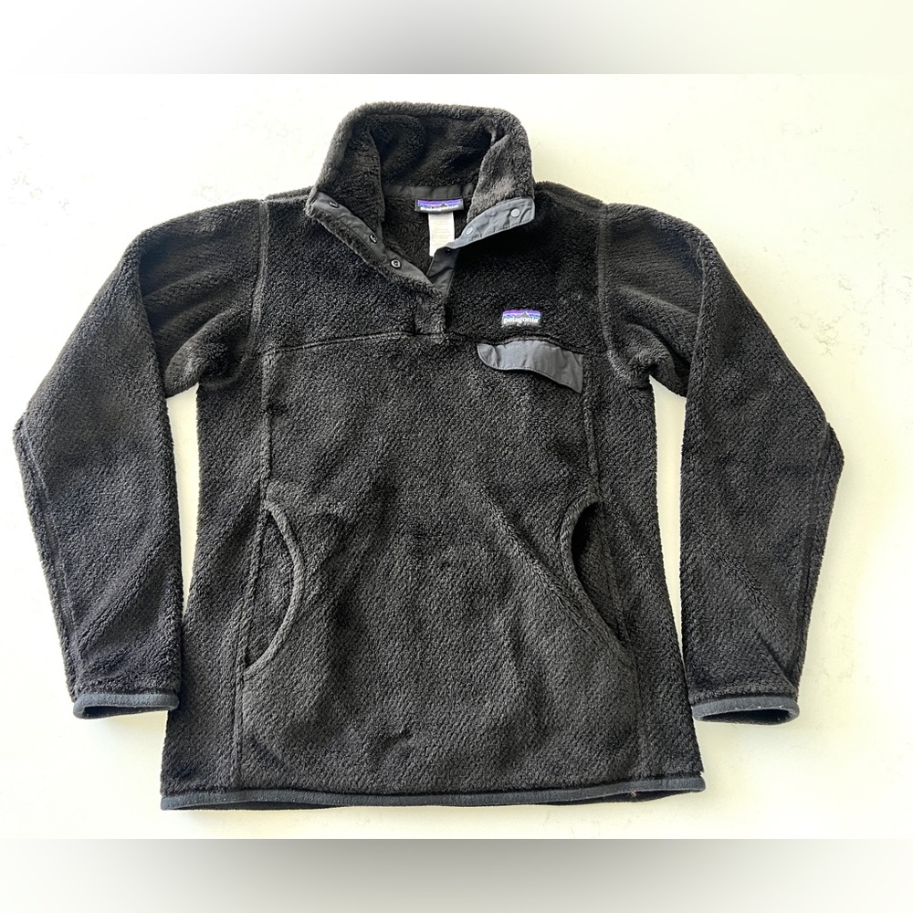 Patagonia Re-Tool Synchilla Snap T Lightweight Fleece Jacket - Black - Sz XS